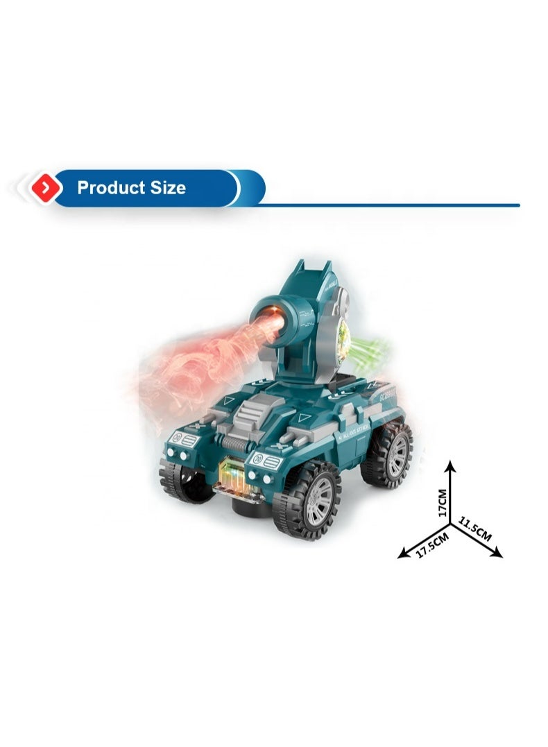 Automatic Spray Stunt Tank Toy for Kids with Cool Sound Effects and Colorful Lights - 360 Degree Rotating Mist Spraying RC Combat Vehicle - All-Out Attack Stunt Car for Boys & Girls Ages 3+ - Image 3
