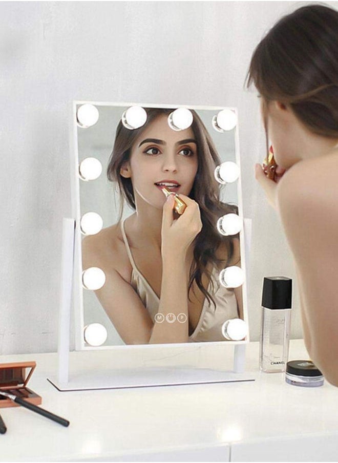 Sharpdo - LED Table Top Vanity Mirror with Light Can Be Adjusted in Three Colors - Image 1