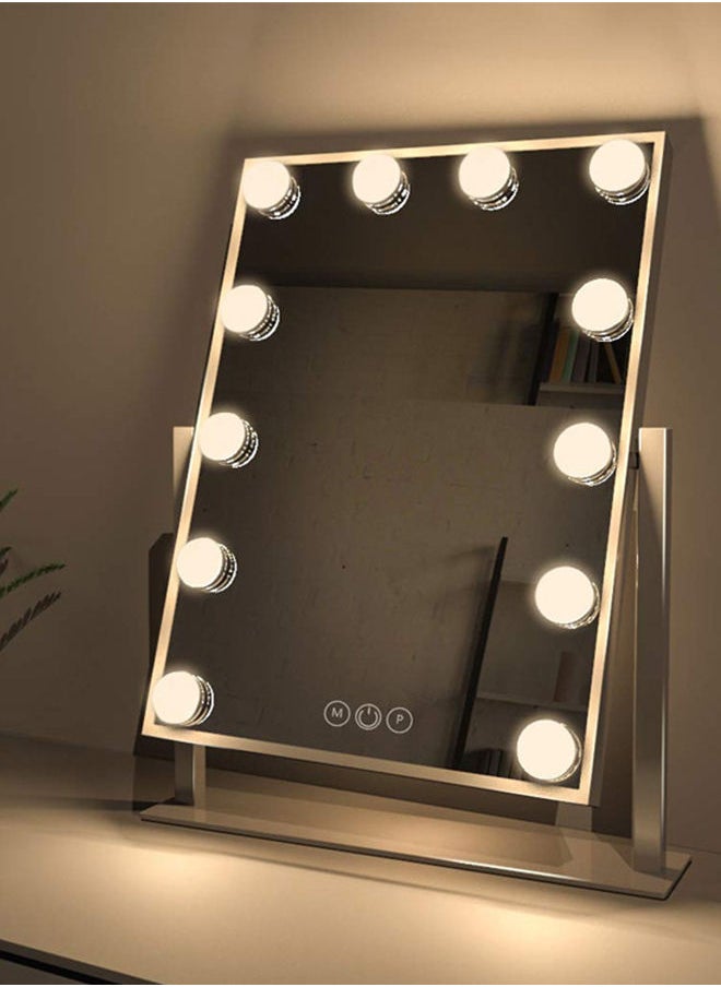 Sharpdo - LED Table Top Vanity Mirror with Light Can Be Adjusted in Three Colors - Image 1