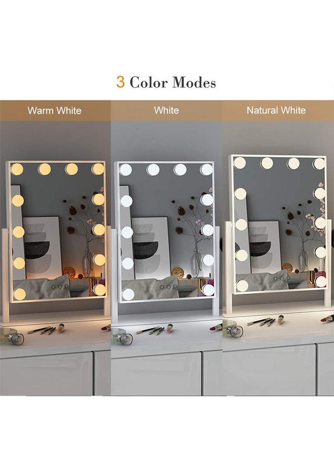 Sharpdo - LED Table Top Vanity Mirror with Light Can Be Adjusted in Three Colors - Image 1
