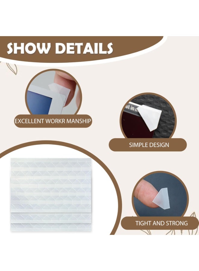 سونسر ملصقات زاوية ألبوم الصور ، زوايا صور لاصقة لكتاب الخردة 3 أوراق ملصقات زاوية الصور زوايا تصاعد الصور زوايا عصا الصور لمجلة ألبوم الصور DIY ، 306 قطعة (أبيض) - Image 3