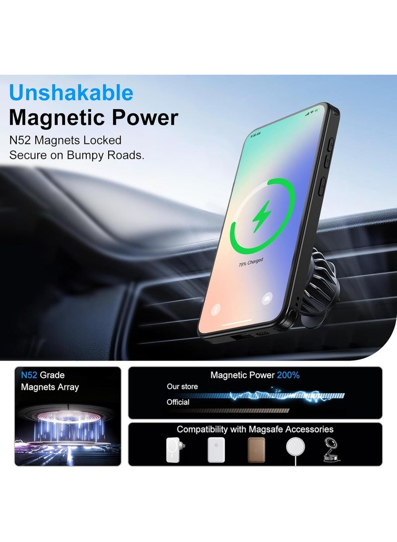 for Samsung Galaxy A57 Magnetic Case Compatible with , 360 Rotating Ring Holder, Magnetic Kickstand Case,  Shockproof Phone Case, with Ring Stand, TPU & PC Material (Black) - Image 4