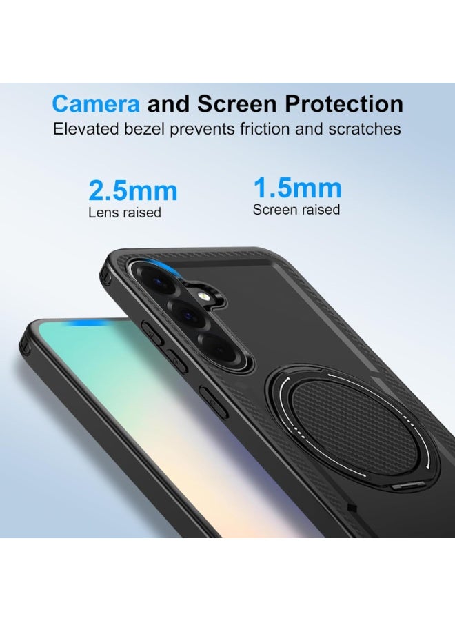 for Samsung Galaxy A57 Magnetic Case Compatible with , 360 Rotating Ring Holder, Magnetic Kickstand Case,  Shockproof Phone Case, with Ring Stand, TPU & PC Material (Black) - Image 5