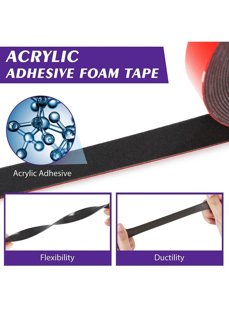 Double Sided Tape,Heavy Duty Waterproof Mounting Foam 3M VHB Tape, 300cm Length, 1.5cm Width, Strong Adhesive Tape for Car, Wall, LED Strip Light, Home,Office Decor, 1.5cm x 3m - view 3