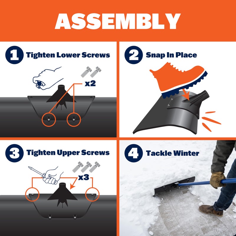 Marshalltown Polar Pusher 48 Inch Snow Pusher Shovel, Lightweight Non-Stick UHMW Blade Makes Plowing Snow Easy, Made in The USA, SNOWP48 - Image 3