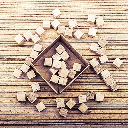 William Craft 130 Pcs 1 inch Natural Solid Cube Wooden Unfinished Craft Wood Blocks Wood Cubes for DIY Craft Gifts (130pcs) - Image 3