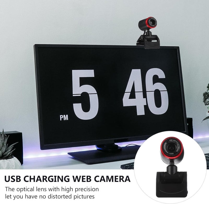 KICHOUSE USB Computer Webcam with Automatic Focus and Built-in Microphone, High-Definition Streaming Online Camera for Desktop and Laptop, USB Powered Video Conferencing Camera Suitable - Image 2