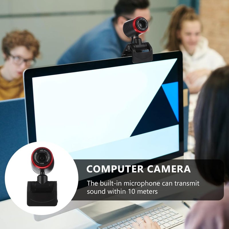 KICHOUSE USB Computer Webcam with Automatic Focus and Built-in Microphone, High-Definition Streaming Online Camera for Desktop and Laptop, USB Powered Video Conferencing Camera Suitable - Image 5
