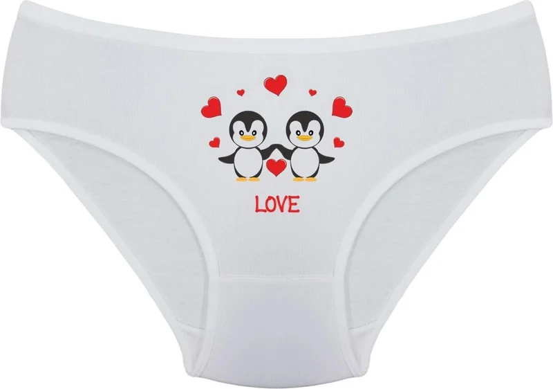 Onurel 5-Pack Penguin Printed Girls Lycra Coloured Panties