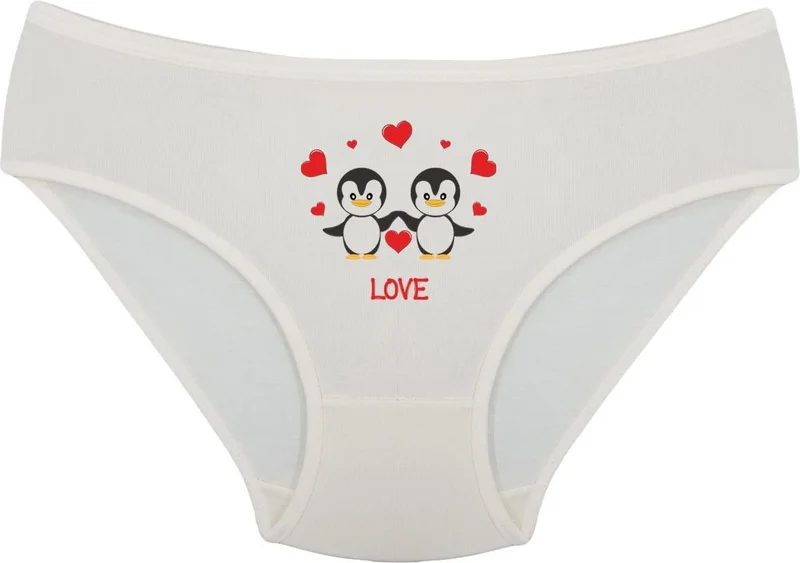 Onurel 5-Pack Penguin Printed Girls Lycra Coloured Panties