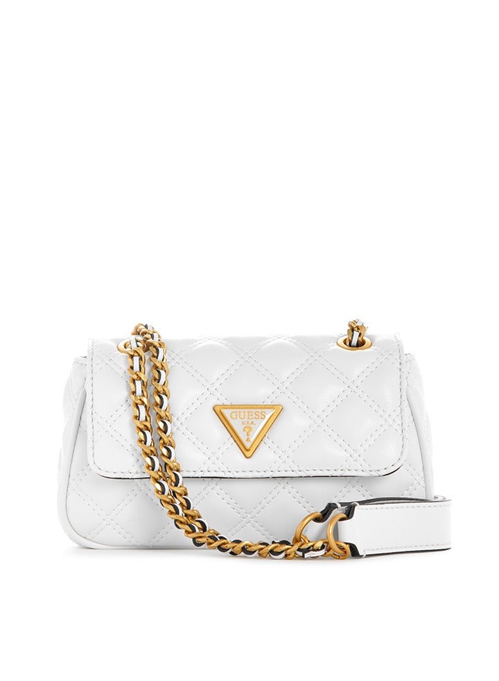 Guest Women Mini Convertible Crossbody Flap Shoulder Bag White  - Image 1