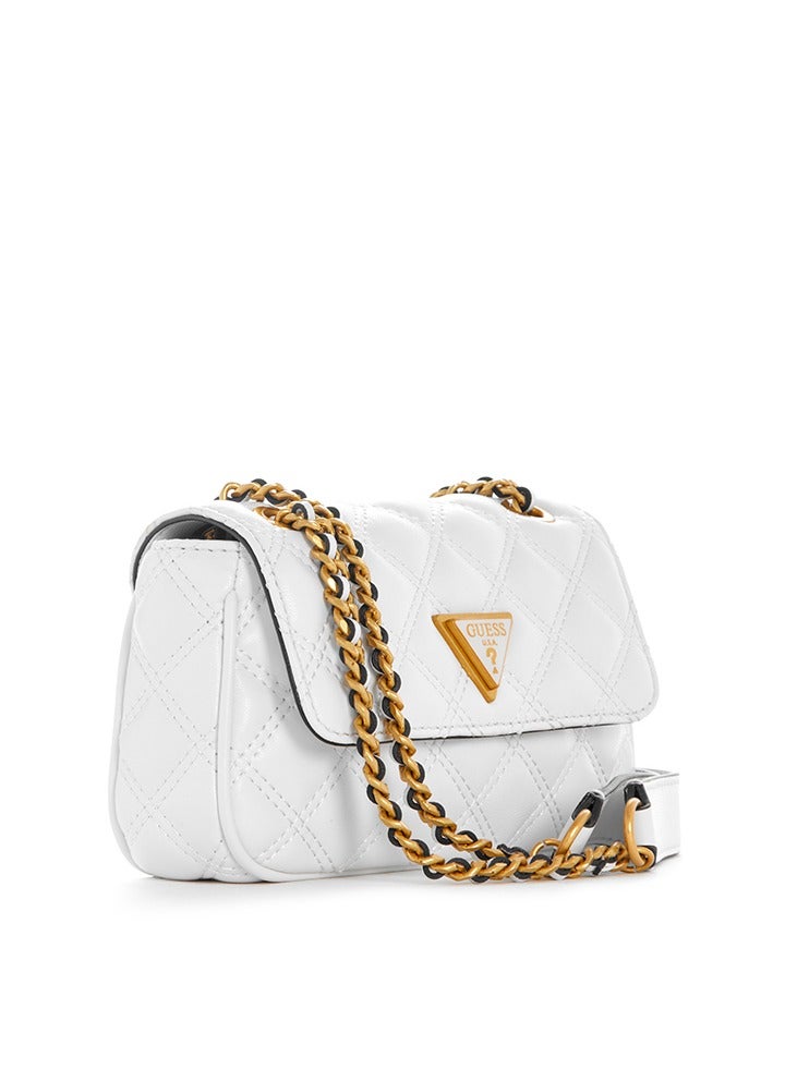 Guest Women Mini Convertible Crossbody Flap Shoulder Bag White  - Image 2