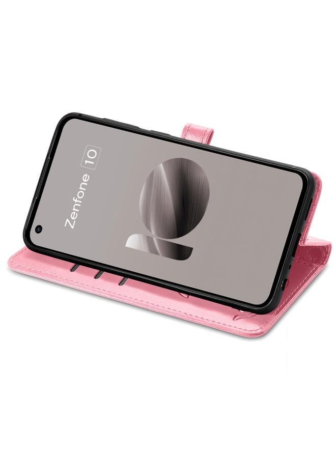 اس-توب جراب هاتف ASUS Zenfone 10 من الجلد المنقوش بنقشة قطة وكلب - Image 4