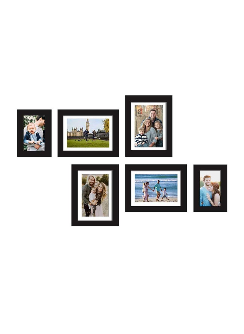 Art Street Art Street Set of 6 Black Wall Photo Frame, Picture Frame for Home Decor -Size-4x6, 6x8 inchs  - Image 2