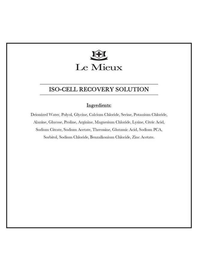 Le Mieux - Le Mieux Iso-Cell Recovery Solution Facial Toner - Soothing Face Mist, Hydrating Amino Acid & Mineral Spray to Help Calm Post-Treatment Skin, No Parabens or Sulfates (6 oz / 180 ml) - Image 1