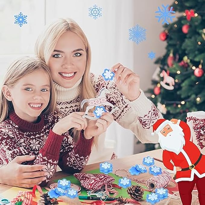 Liliful 80 Pcs Winter Snowflake Toys Bulk Soft Sensory Fidget Toy Snowflake Party Favors Novelty Mini Winter Sticky Toys Stress Relief Gifts for Christmas Stockings Goodie Bag Stuffers(Fresh) - Image 4