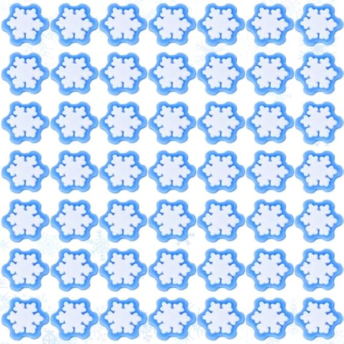 Liliful 80 Pcs Winter Snowflake Toys Bulk Soft Sensory Fidget Toy Snowflake Party Favors Novelty Mini Winter Sticky Toys Stress Relief Gifts for Christmas Stockings Goodie Bag Stuffers(Fresh) - Image 1