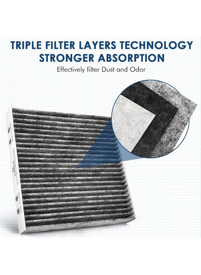 kurimup KURIMUP Premium Cabin Air Filter with Activated Carbon  - Image 2