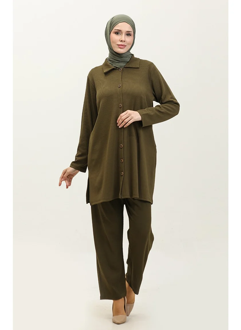 سيفا ميرفي Asya Tunic Trousers Double Suit 2611-04 Khaki