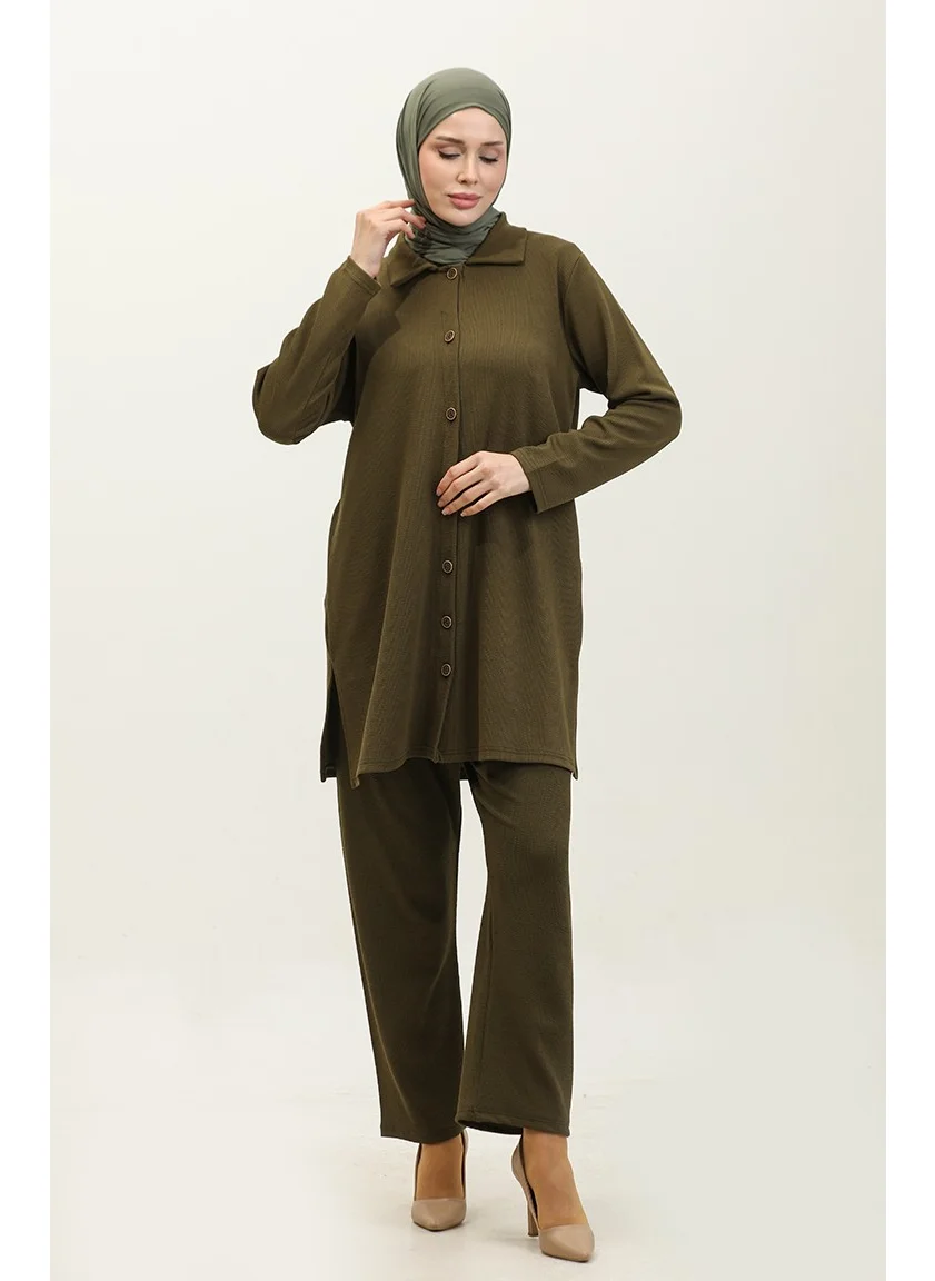 سيفا ميرفي Asya Tunic Trousers Double Suit 2611-04 Khaki