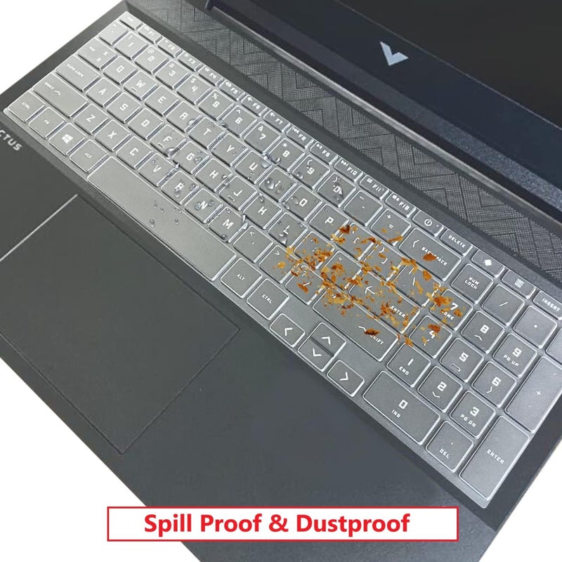 Raya غطاء حماية لوحة المفاتيح TPU لجهاز HP Victus 15 [سلسلة 15-FA 15-FB] (15.6 بوصة) و HP Victus 16 (16.1 بوصة) لأجهزة الألعاب (TPU شفاف) - Image 4