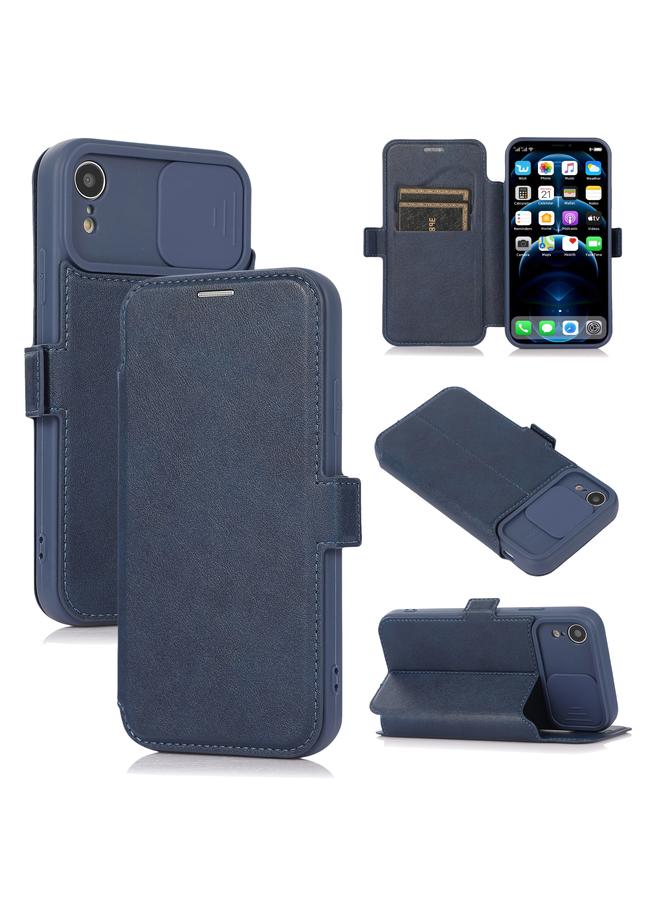 The Bros Case For iPhone XR Push Window Double Buckle PU + Silicone Horizontal Flip Leather Case with Holder & Card Slot