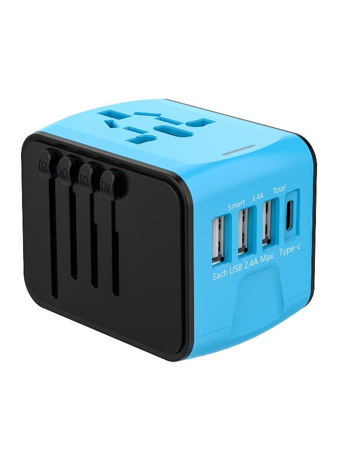 Multifunctional Travel Charger - Universal USB Type-C Adapter for Multiple Countries - Image 1