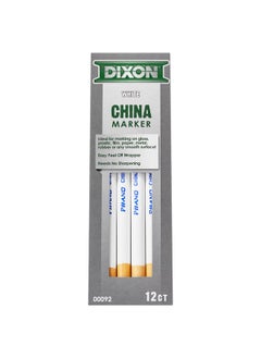 Dixon ® Phano® China Markers White Box Of 12  - Image 1