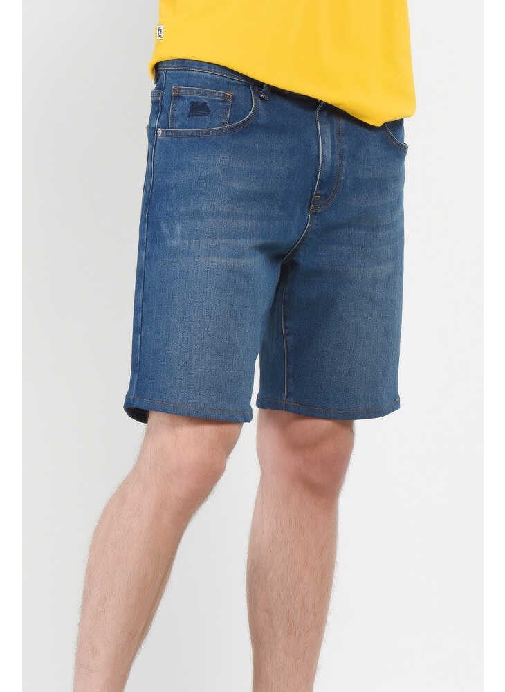 UCLA Darrel Blue Embroidered Standard Men's Denim Shorts  - Image 3
