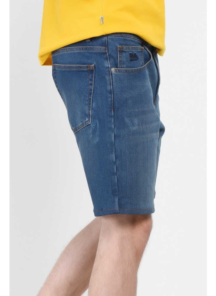 UCLA Darrel Blue Embroidered Standard Men's Denim Shorts  - Image 4
