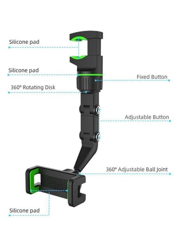 ELTRAZONE 360° Multifunctional Rearview Mirror Phone Holder - Image 2