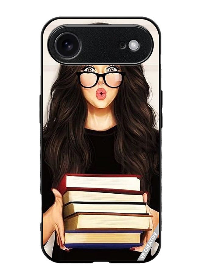 VR CREATIVE Protective Case Cover For Apple iPhone 17 Air Girl With Books Shocked Design Multicolour