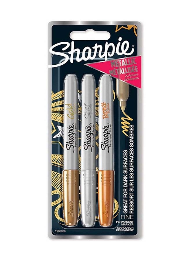 Sharpie - MARKER SET 3 COLORS METALLIC - Image 1