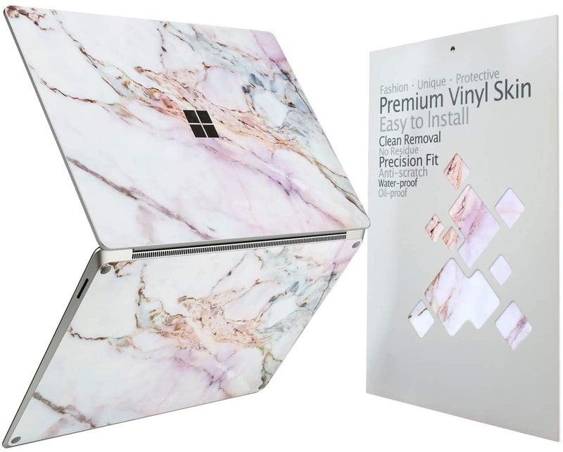 Digi-Tatoo Cover Skin Decal Sticker for 2023 Microsoft Surface Laptop Go 3/ Laptop Go 2/ Laptop Go 12.4", Easy Apply, Anti-Scratch, Residue Free Vinyl Skin [Cracked Marble] - Image 1