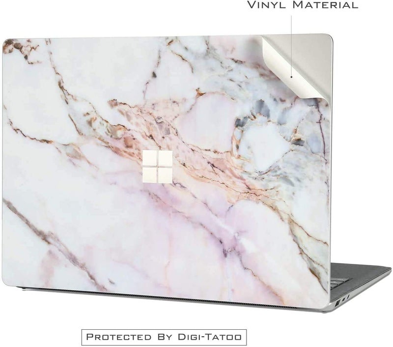 Digi-Tatoo Cover Skin Decal Sticker for 2023 Microsoft Surface Laptop Go 3/ Laptop Go 2/ Laptop Go 12.4", Easy Apply, Anti-Scratch, Residue Free Vinyl Skin [Cracked Marble] - Image 3