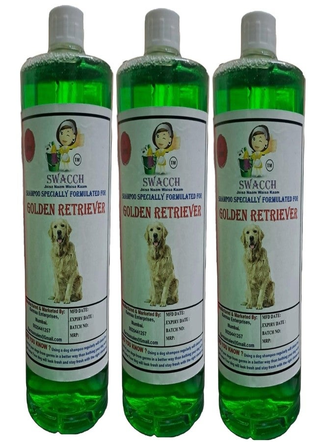 SWACCH Shampoo Specially FORMULATED for Golden Retriever (1 Litre) (Combo Pack of 3) NEEM ALOVERA - Image 1