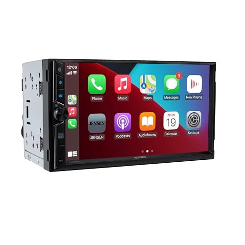 Jensen CAR723W 7-inch Certified Apple CarPlay Android Auto Wired or Wireless | Double DIN Touchscreen Car Stereo Radio | Bluetooth | Backup Camera Input | USB Playback & Charge - Image 3