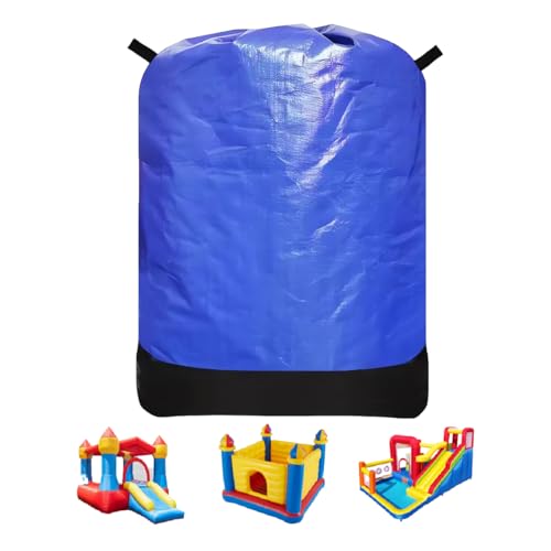QYILUARE Heavy Duty WaterResistant Inflatable Bounce House Storage Bag with Drawstring Flat 39 x 47 for Residential Commercial UseBlue - Image 1