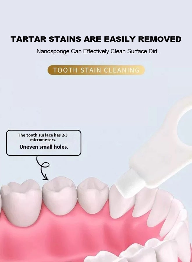 Nano Sponge Teeth Cleaner for Kids & Adults - Deep Cleans Stains Between Teeth, Plaque Removal with Open Cell Foam Technology, 2-3 Micron Fibers, Safe & Effective Dental Care - Image 3