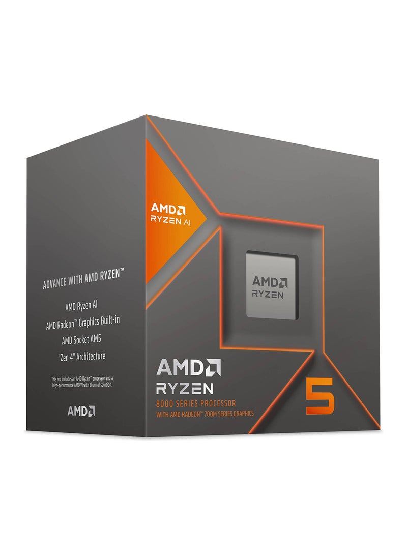 AMD Ryzen 5 8600G 4.3GHz AM5 Desktop Processor, 6 Cores & 12 Threads, 5GHz Max Boost Clock, 6MB L2 & 16MB L3 Cache, AMD Radeon 760M, Dual CH DDR5-5200 Slots 256 GB Max Memory - Image 2