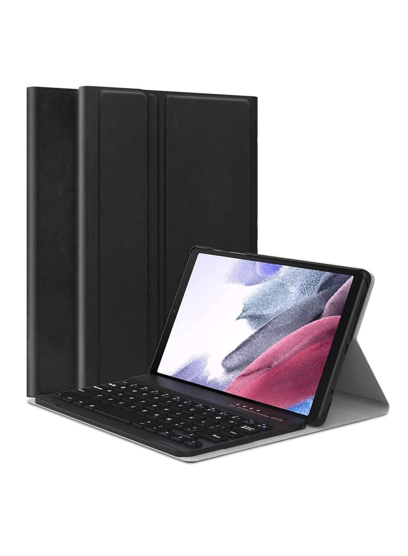 ELTRAZONE حافظة لوحة مفاتيح متوافقة مع سامسونج جالاكسي تاب A7 لايت 8.7 بوصة 2021 (SM-T225/T220/T227)، غلاف لوحي PU مع لوحة مفاتيح لاسلكية قابلة للإزالة تناسب جهاز جالاكسي تاب A7 لايت 2021 - Image 1