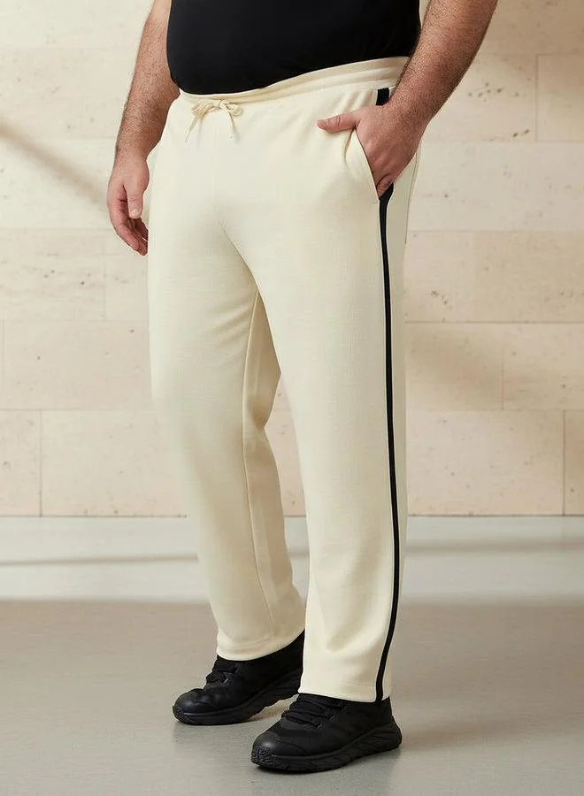 Maxim Men Regular Fit Joggers with Contrast Side Tape