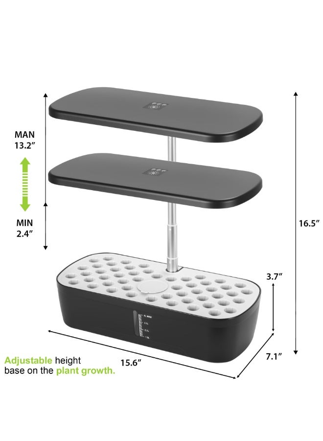 52-Pod Hydroponic Growing System with LED Grow Light, Smart Indoor Garden Kit for Vegetables, Herbs & Flowers, Adjustable Height, Automatic Water Circulation, Quiet Hydroponic Planting Machine - Image 4