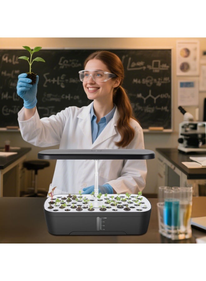 52-Pod Hydroponic Growing System with LED Grow Light, Smart Indoor Garden Kit for Vegetables, Herbs & Flowers, Adjustable Height, Automatic Water Circulation, Quiet Hydroponic Planting Machine - Image 3