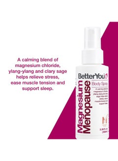BetterYou BetterYou Magnesium Menopause Body Spray, Blend of Pure Magnesium Chloride, Ylang-ylang and Clary Sage for Menopausal Symptoms, Stress Relief, and Restful Sleep, 100ml  - Image 2