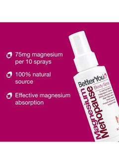 BetterYou BetterYou Magnesium Menopause Body Spray, Blend of Pure Magnesium Chloride, Ylang-ylang and Clary Sage for Menopausal Symptoms, Stress Relief, and Restful Sleep, 100ml  - Image 3