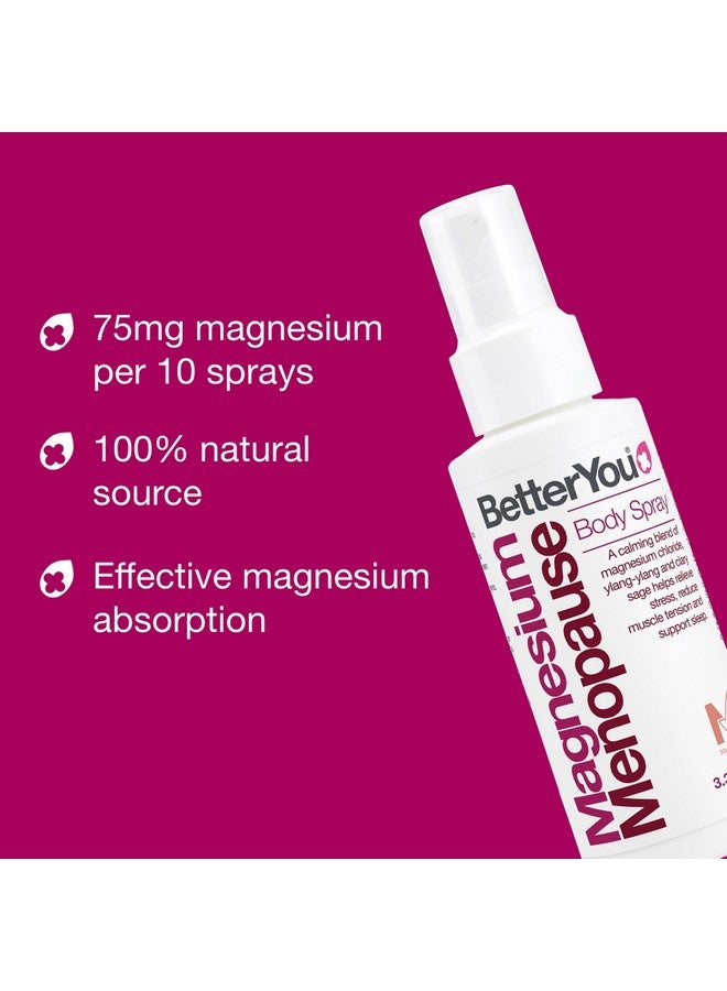 BetterYou BetterYou Magnesium Menopause Body Spray, Blend of Pure Magnesium Chloride, Ylang-ylang and Clary Sage for Menopausal Symptoms, Stress Relief, and Restful Sleep, 100ml - Image 3