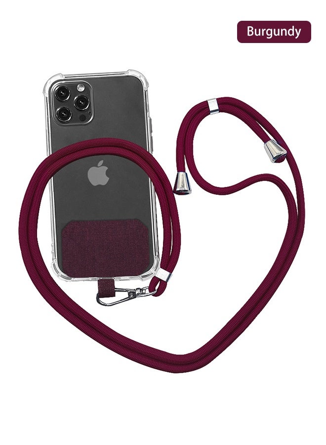 Universal phone lanyard, messenger-style phone lanyard, multi-functional nylon patch adjustable shoulder strap, compatible with most smartphones - Image 1