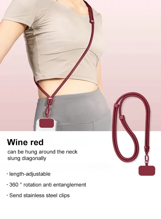 Universal phone lanyard, messenger-style phone lanyard, multi-functional nylon patch adjustable shoulder strap, compatible with most smartphones - Image 3