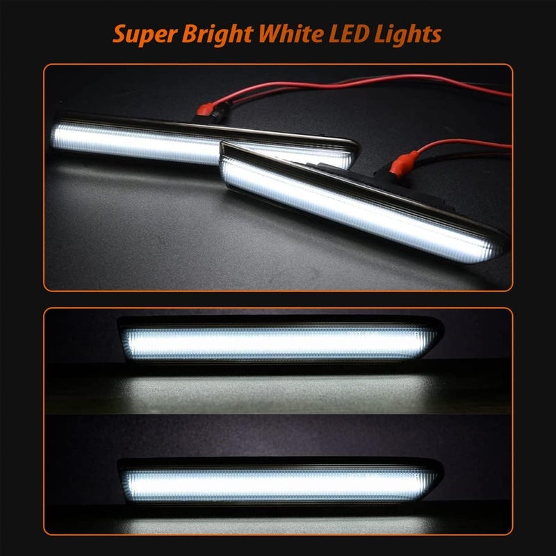 Adiil 4PCS White Full LED Front and Rear Side Marker Lights for 2004-2008 Acura TL - Image 5